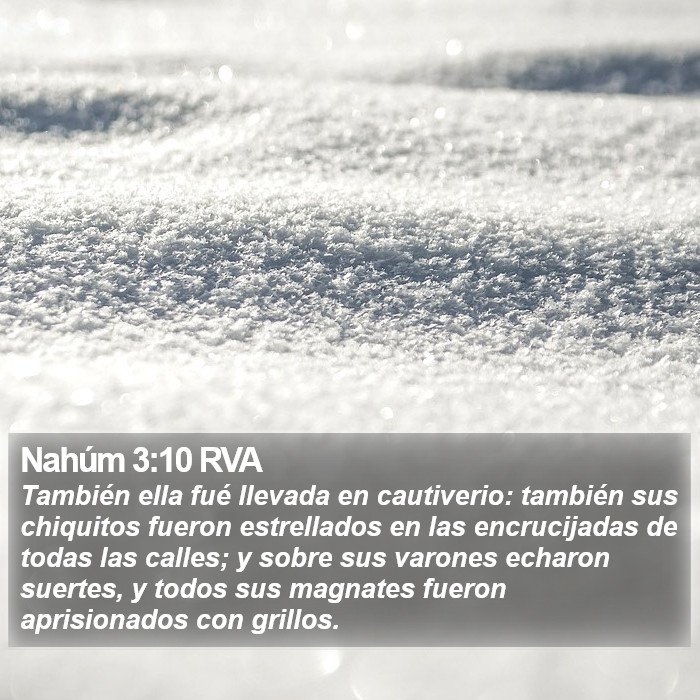 Nahúm 3:10 RVA Bible Study