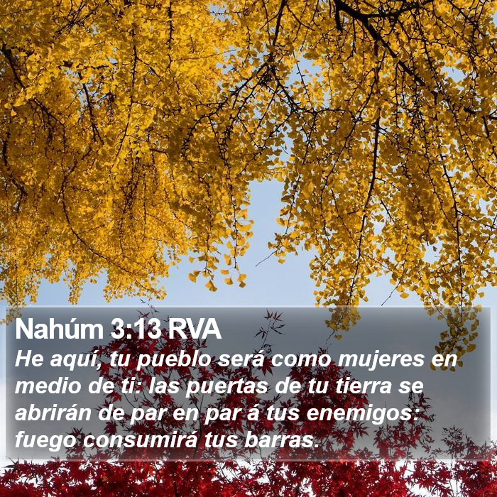 Nahúm 3:13 RVA Bible Study