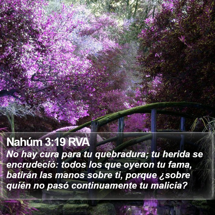 Nahúm 3:19 RVA Bible Study