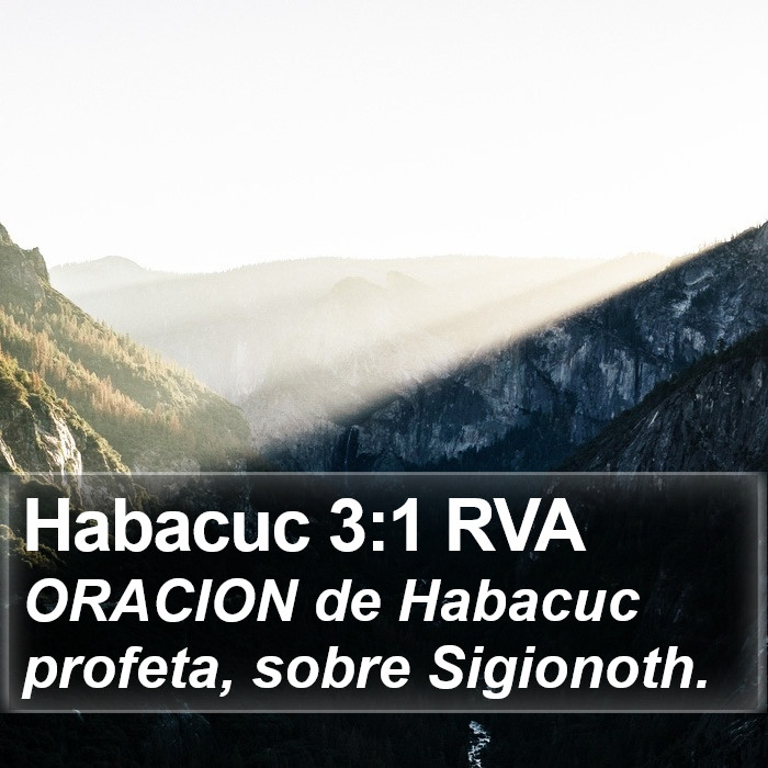 Habacuc 3:1 RVA Bible Study