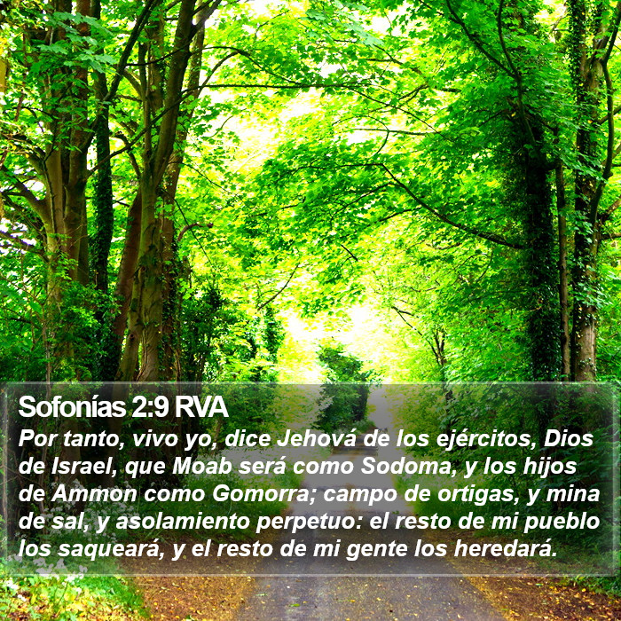 Sofonías 2:9 RVA Bible Study