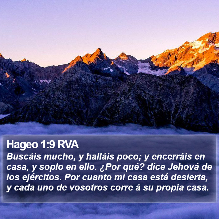 Hageo 1:9 RVA Bible Study