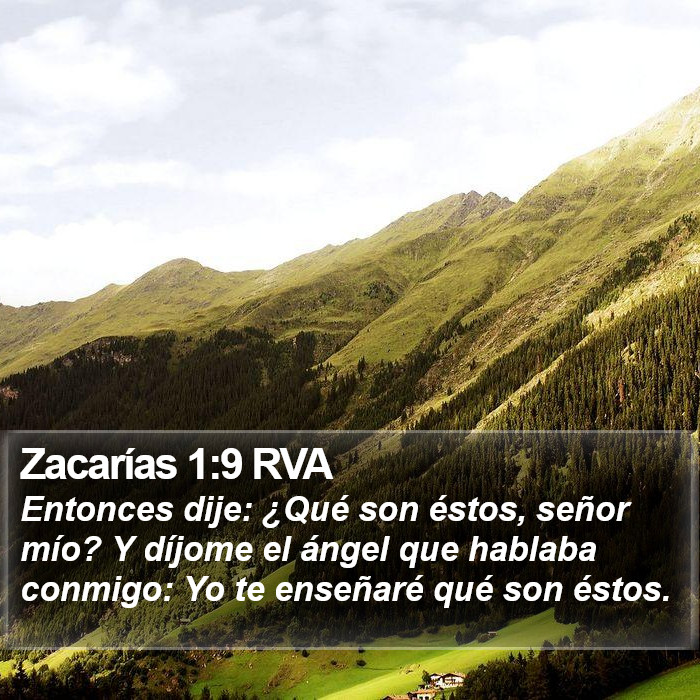 Zacarías 1:9 RVA Bible Study