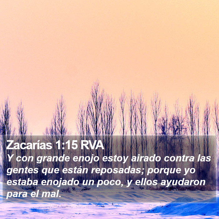 Zacarías 1:15 RVA Bible Study