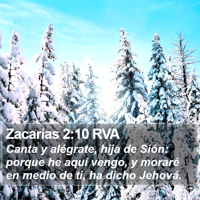 Zacarías 2:10 RVA Bible Study