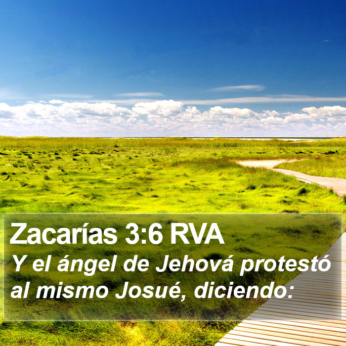 Zacarías 3:6 RVA Bible Study