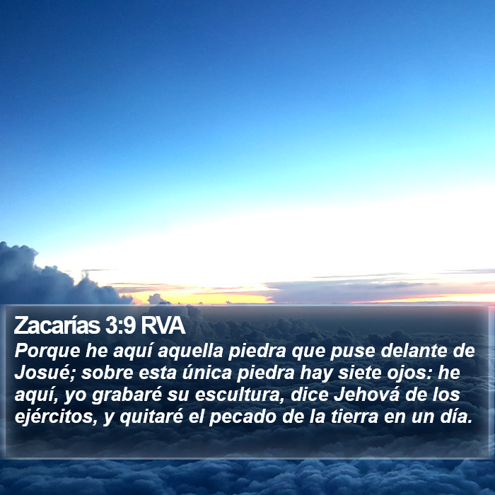 Zacarías 3:9 RVA Bible Study