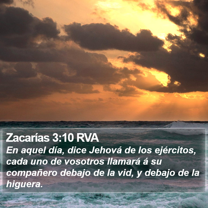 Zacarías 3:10 RVA Bible Study