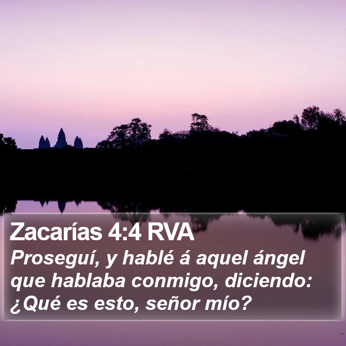 Zacarías 4:4 RVA Bible Study