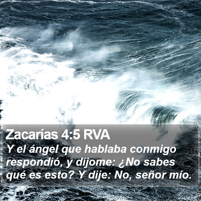 Zacarías 4:5 RVA Bible Study