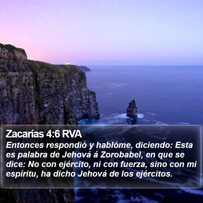 Zacarías 4:6 RVA Bible Study