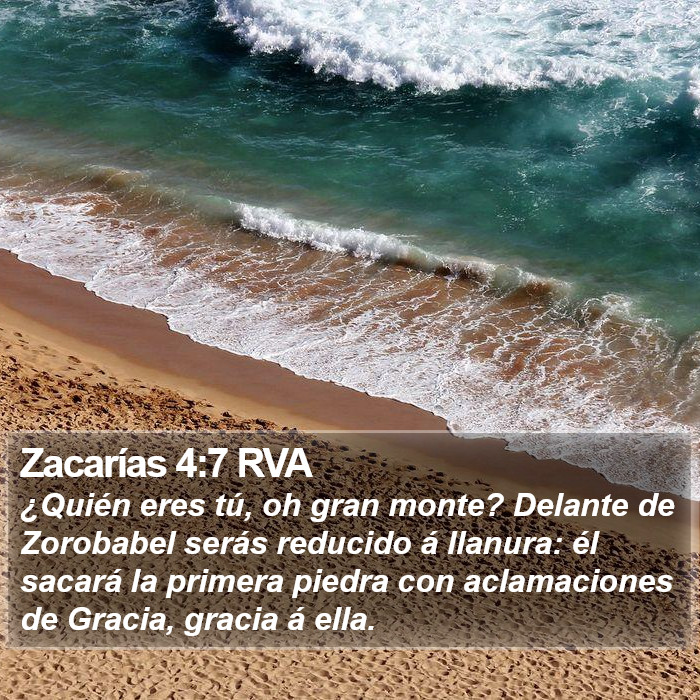 Zacarías 4:7 RVA Bible Study