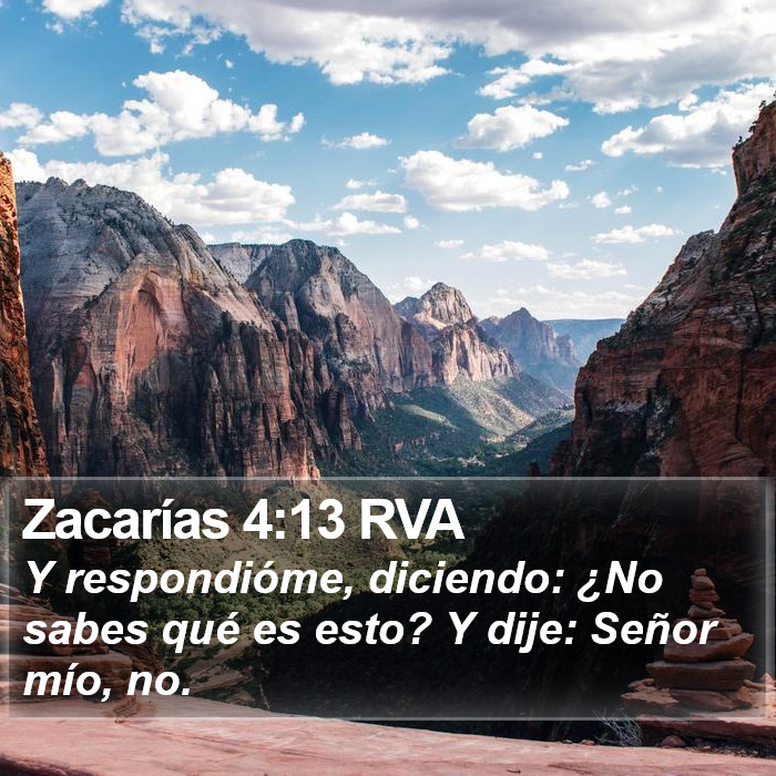 Zacarías 4:13 RVA Bible Study