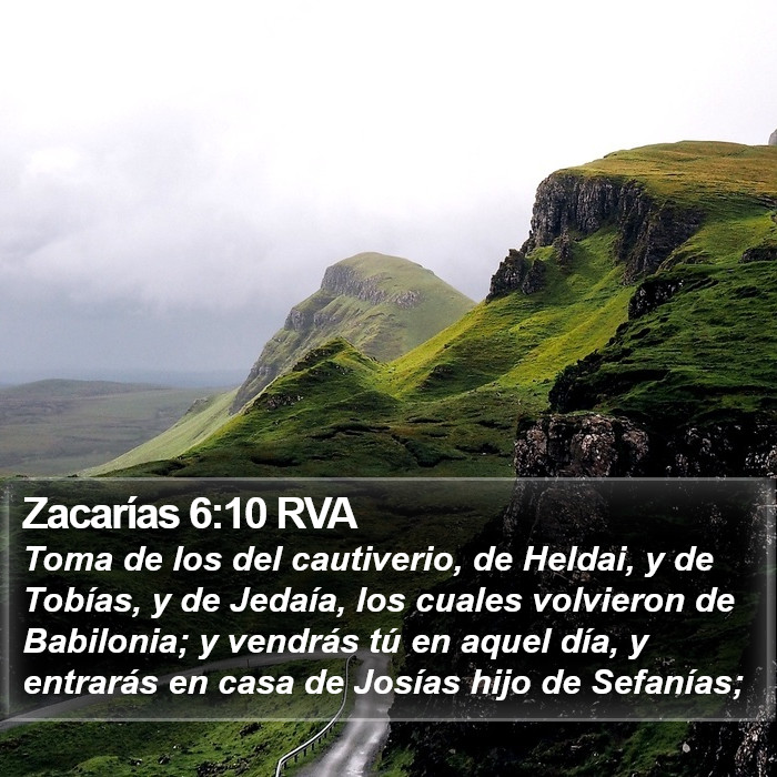 Zacarías 6:10 RVA Bible Study