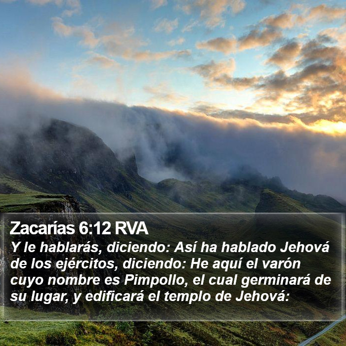 Zacarías 6:12 RVA Bible Study