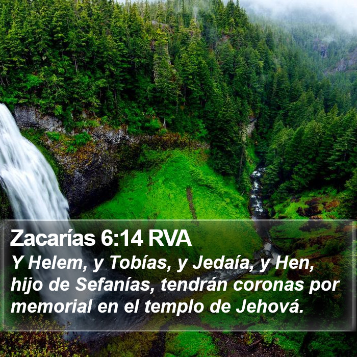 Zacarías 6:14 RVA Bible Study