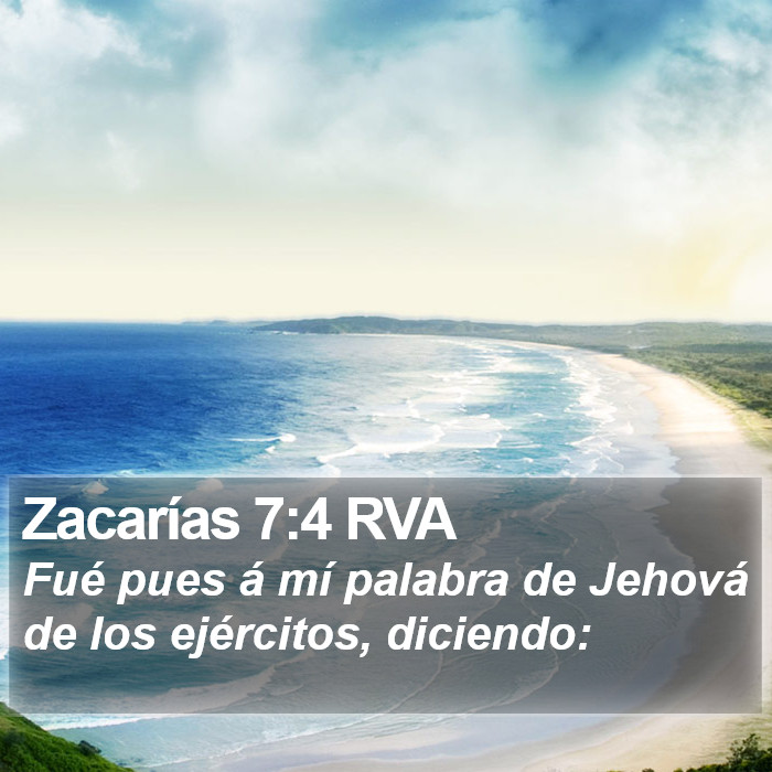 Zacarías 7:4 RVA Bible Study