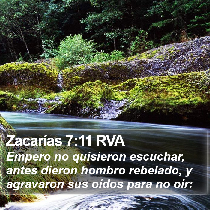 Zacarías 7:11 RVA Bible Study