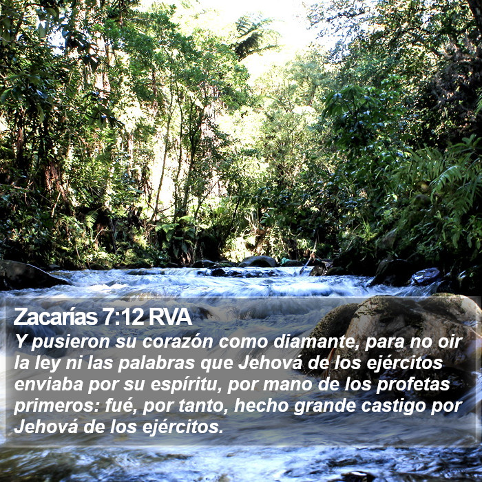 Zacarías 7:12 RVA Bible Study