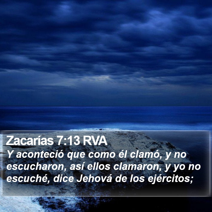 Zacarías 7:13 RVA Bible Study