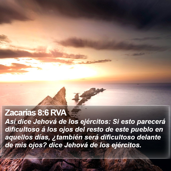 Zacarías 8:6 RVA Bible Study