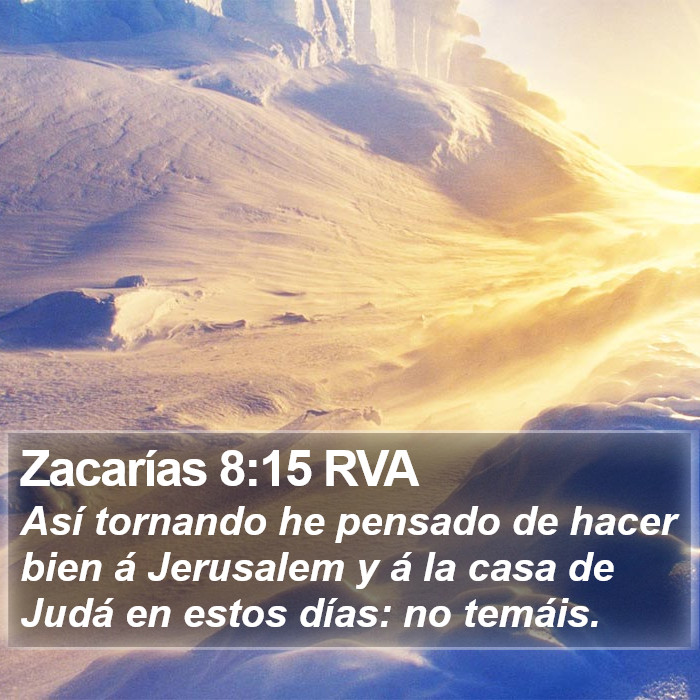 Zacarías 8:15 RVA Bible Study