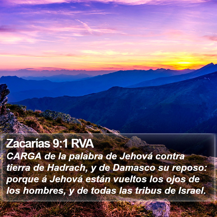 Zacarías 9:1 RVA Bible Study