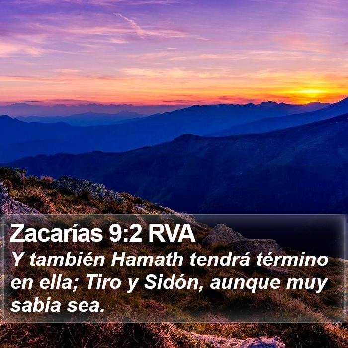 Zacarías 9:2 RVA Bible Study