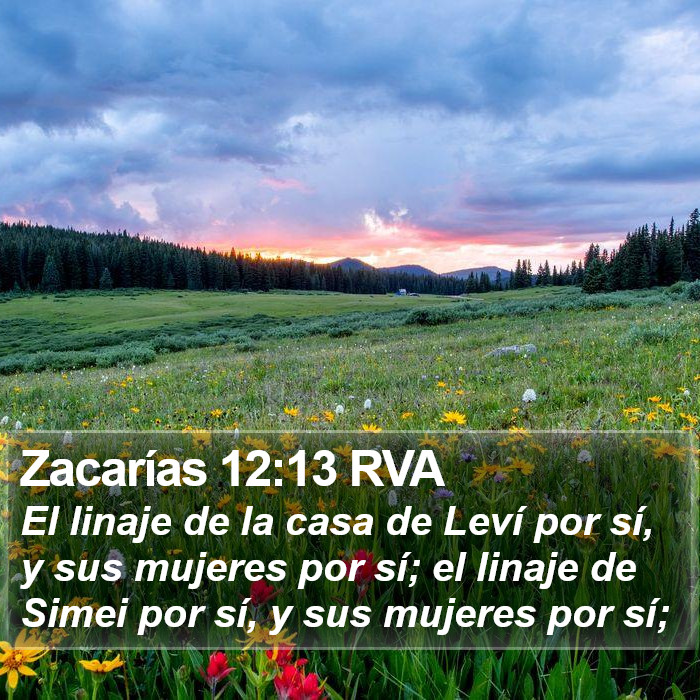 Zacarías 12:13 RVA Bible Study