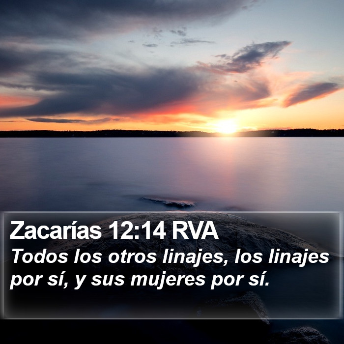 Zacarías 12:14 RVA Bible Study