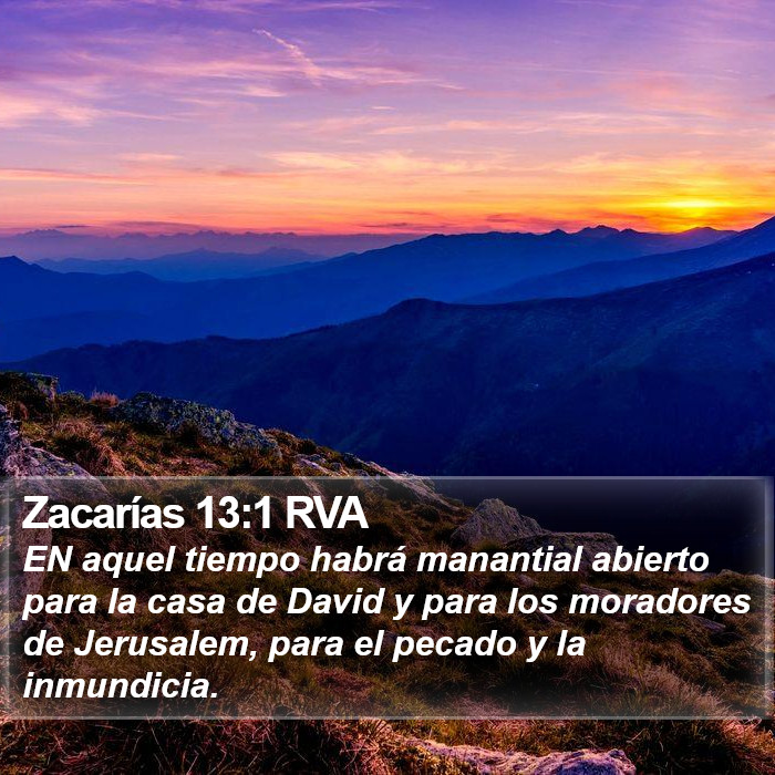 Zacarías 13:1 RVA Bible Study