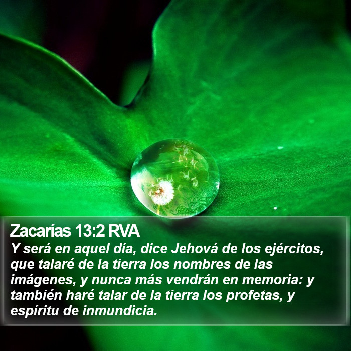 Zacarías 13:2 RVA Bible Study