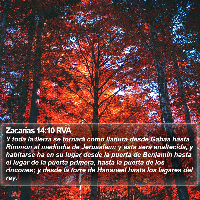 Zacarías 14:10 RVA Bible Study