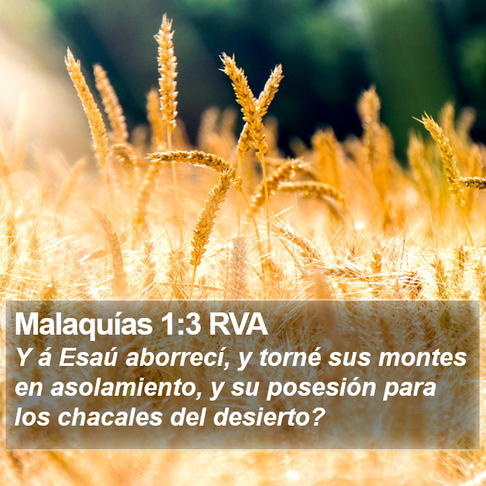 Malaquías 1:3 RVA Bible Study