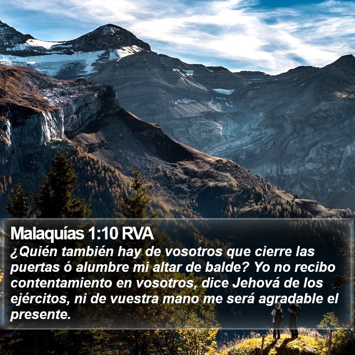 Malaquías 1:10 RVA Bible Study