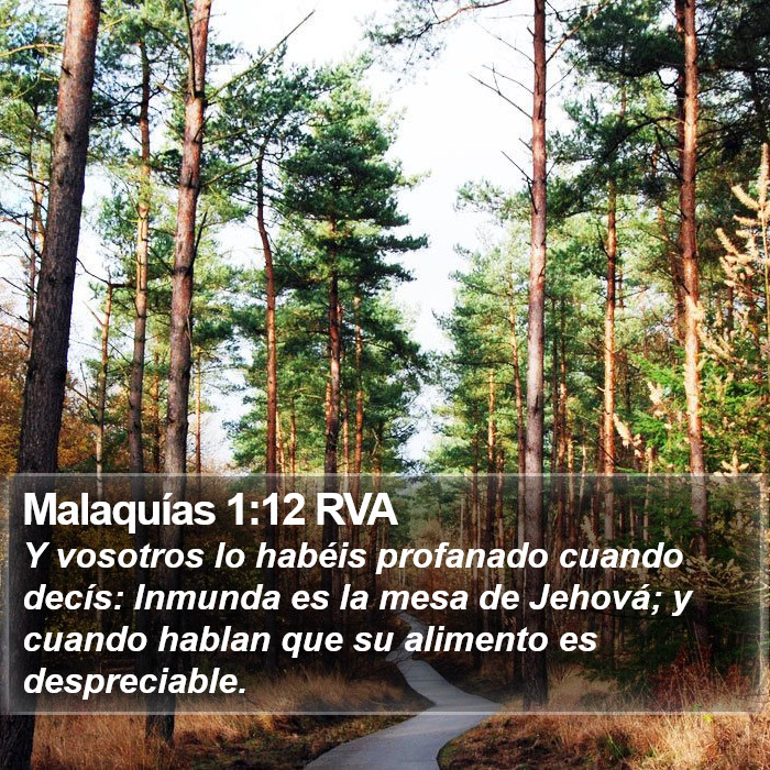 Malaquías 1:12 RVA Bible Study