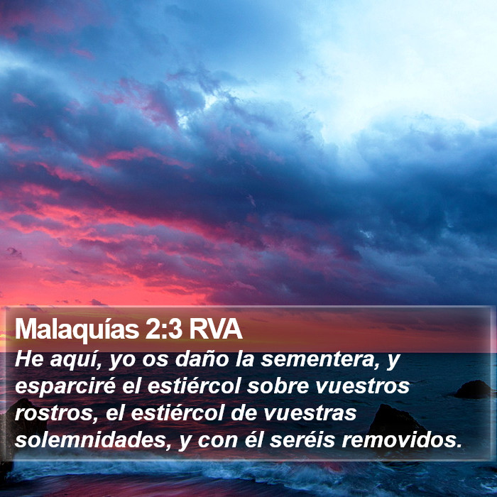 Malaquías 2:3 RVA Bible Study