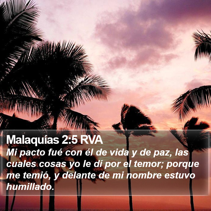 Malaquías 2:5 RVA Bible Study