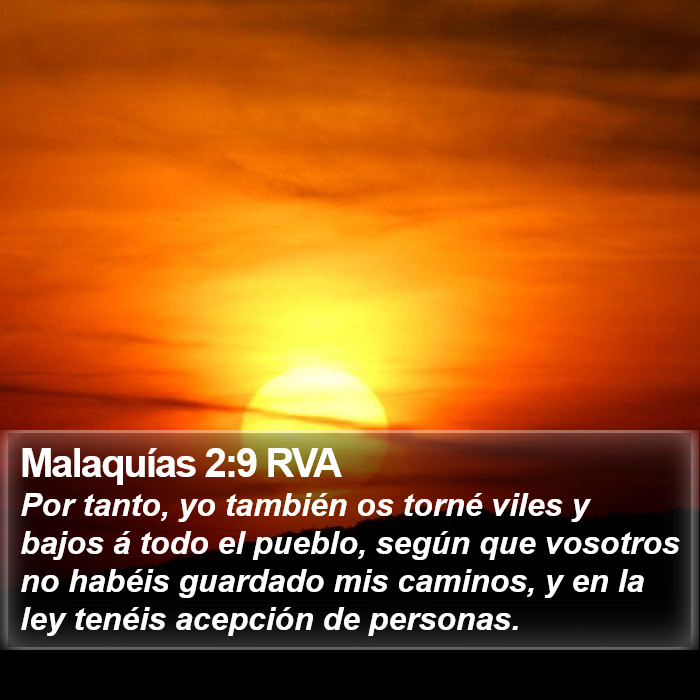 Malaquías 2:9 RVA Bible Study