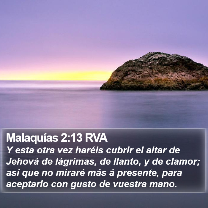 Malaquías 2:13 RVA Bible Study