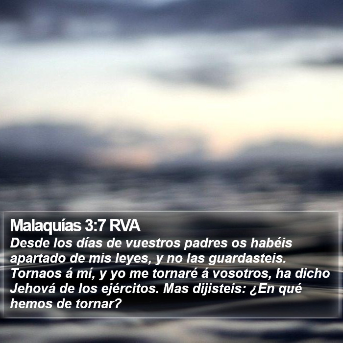 Malaquías 3:7 RVA Bible Study