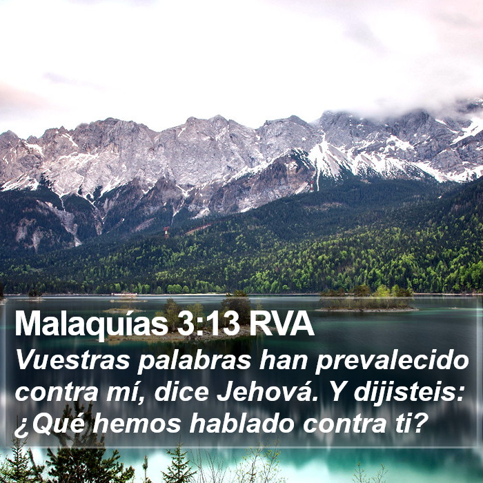 Malaquías 3:13 RVA Bible Study