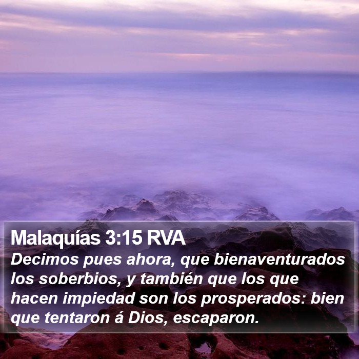 Malaquías 3:15 RVA Bible Study