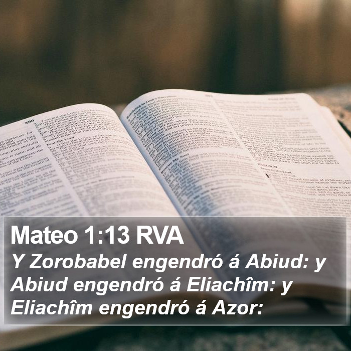 Mateo 1:13 RVA Bible Study