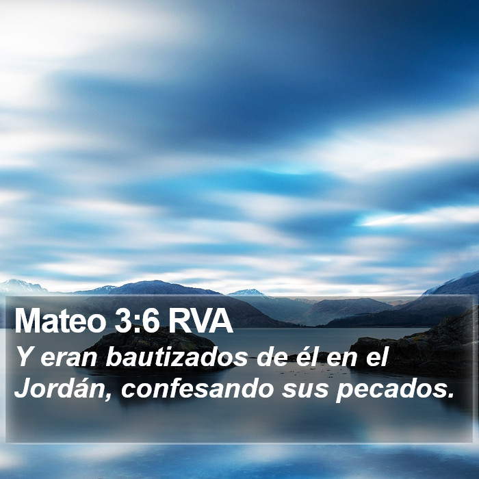 Mateo 3:6 RVA Bible Study