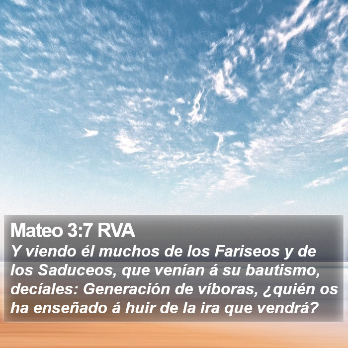 Mateo 3:7 RVA Bible Study