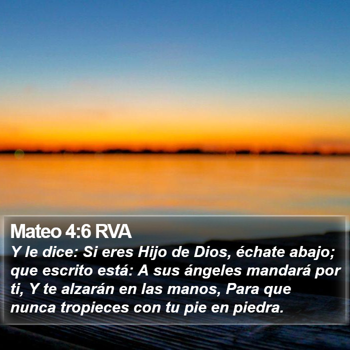 Mateo 4:6 RVA Bible Study