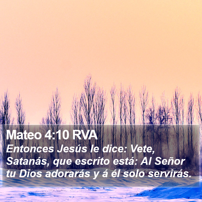 Mateo 4:10 RVA Bible Study