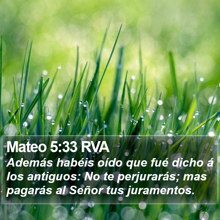 Mateo 5:33 RVA Bible Study