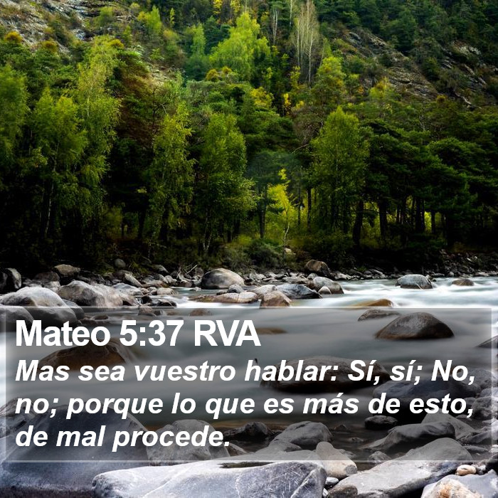 Mateo 5:37 RVA Bible Study